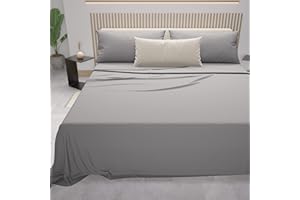 PETTI ARTIGIANI ITALIANI - Juego de Sábana, Juego de Sábanas 100% Algodón, 3 Piezas 1pz Sábana Bajera Ajustable 2pz Funda de Almohada 1pz Sábana Encimera, 100% Made in Italy, Perla Gris