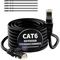 Cavo Ethernet Cat6A 20 Metri Nero - 10 Gbps Per Esterno E Interno | Schermato FTP Con 25 Fascette - Foto 3