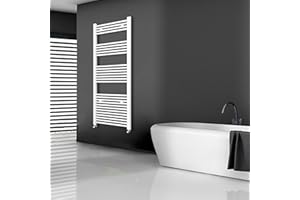 AICA SANITARIOS S.L Aica Sanitarios Blanco Radiador Toallero de Agua, Calentador de baño, Calienta Toallas Rápidamente (1600x500 mm)