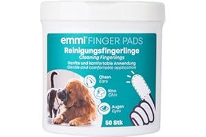 Emmi-pet Lot de 50 protège-doigts jetables pour chiens et chats - Pour oreilles, menton et yeux