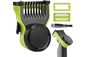 DONOONIS Accessori per One Blade, Pettine Regolabile di Protezione Ricambio 14 Impostazioni di Lunghezza da 0.4 MM a 10 MM, Lame per QP2520 QP2530 QP2620 QP2630 QP2523 con 2 Pettini 1 Spazzola per La Pulizia