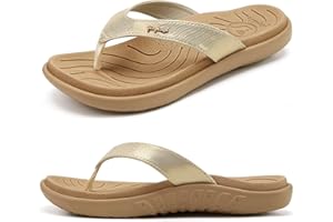 jiajiale Chanclas Mujer Moda Ortopedicas Comodas Piel Tela Sandalias de Dedo Verano Cool Playa Piscina Flip Flop Ligera Abierta Chancletas Antideslizante Goma Suela