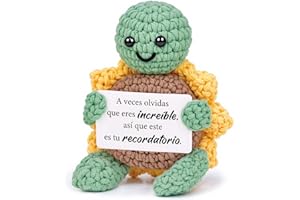 CheriGift Tortuga Figurita Positiva Regalo para Mujer, Tortuga Hechas a Mano, Originales Regalo Cumpleaños Mujer, Navidad, Día de San Valentín 7 x 5 x 10 cm