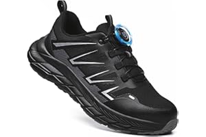 Aohuyergai Zapatos de Seguridad para Hombre Zapatillas De Seguridad Ligeros Mujer con Punteras De Acero, Zapatos De Trabajo Comodos, Zapatos Industriales De Construcción Transpirables