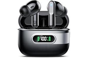 Hendari Bluetooth Kopfhörer, Kopfhörer Kabellos Bluetooth 5.3 In Ear Kopfhörer mit 4 ENC Mikrofon, 42Std Spielzeit Touch Control In Ear Kopfhörer mit LED-Anzeige, USB-C, IP7 Wasserdicht Ohrhörer