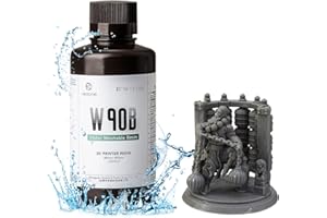 ‎RI RESIONE RESIONE W90B Wasserwaschbares 3D-Druckerharz Fast geruchloses LCD-UV-härtendes Harz 405nm Standard-Photopolymerharz für DLP MSLA LCD-3D-Druck (1000g, Grau)