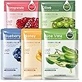 Sheet Mask,5Pcs Fruit Extract Face Mask Set,Aloe Vera Gel Face Mask,Hydrating Face Mask,Face Masks Beauty,Face Masks Skincare,Improves Skin Face Care,Skin Care Sets For Women,For All Skin Types