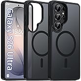 Oterkin Manyetik Samsung Galaxy S26 Ultra Kılıf, Siyah | Mat, MagSafe ile Uyumlu, Buzlu Yarı Saydam, Darbeye Dayanıklı &Ccedil;izilm