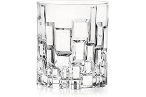 RCR Cristalleria Italiana S.p.a. Linea Etna | Bicchieri da Acqua in Vetro Moderni Set 6 Bicchieri di Cristallo da 33 Cl