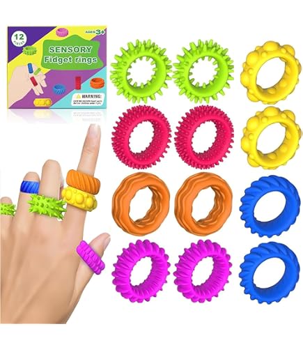 Lot De 6 Fidget Magnétiques En Silicone – Curseurs Silencieux Pour TDAH Et Autisme (5,65x2,75cm)