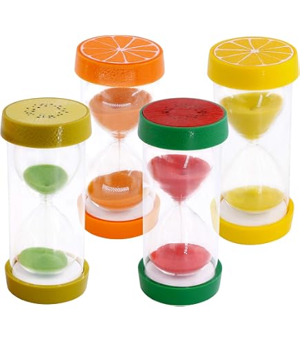 Qintora Kit 6 Sabliers Colorés 1/3/5/10/15/30 Min - Minuteur Enfant Pour Brossage Dents, Douche, Cuisine, Jeux Et Apprentissage