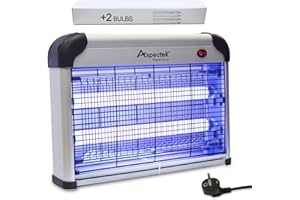 ASPECTEK Potente insetticida Elettrico per Interni con attrazione Ultravioletta (Viola)