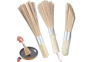 Eabdice 3 sztuki bambusowych szczotek do woków, szczotka do mycia naczyń, szczotka do mycia naczyń, naczyń, misek itp