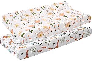 HZTYYIER 2 Uds. Fundas para Cambiar PañAles de Bebé, Funda de Mesa para Cambiar PañAles de Tela eláStica para BebéS, SáBanas para Cambiar PañAles