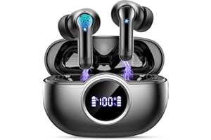 RINSMOLA Wireless Earbuds, Bluetooth 5.4 Headphones in Ear with 4 ENC Ear Buds, 2025 New Wireless Headphones Noise Cancelling Mic, HiFi Stereo Bluetooth Earphone 36H Playtime, IP7 Waterproof Lightweight/USB-C