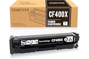 STAROVER 201X Cartucce Toner Compatibile per HP 201X 201A CF400X CF400A per HP LaserJet Pro MFP M277dw M252dw MFP M277N MFP M277 LaserJet Pro M252 M252n M274n M277c6 Stampante (1 Nero)