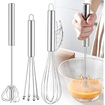 Fruste in filo di Leeseph, Mini frusta da cucina in acciaio inossidabile da 5 pollici 7 pollici 8 pollici e frullino per le uova per cucinare, frullare, sbattere e mescolare  15