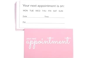 ABC Gift Shop 100 Appointment Reminder Cards for Business(Pink Color)