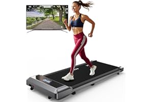 VOWVIT Cinta de Correr Walking Pad Cinta con Pantalla LED Capacidad de Carga de 110 kg, Velocidad de 1-6 km/h, Control de App y Bluetooth - Cinta de Correr Debajo del Escritorio Garantía de 2 años