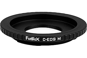 Fotodiox Lens Mount Adapter Compatible with C-Mount CCTV/Cine Lenses on Canon EOS M EF-M Mount Cameras