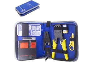 Noyafa Herramienta de crimpado de doble modo de red NF-1206 y J45 Rj11 Rj12 CAT5 Cat 6 multifuncional UTP red LAN cable probador kit de herramientas de prueba