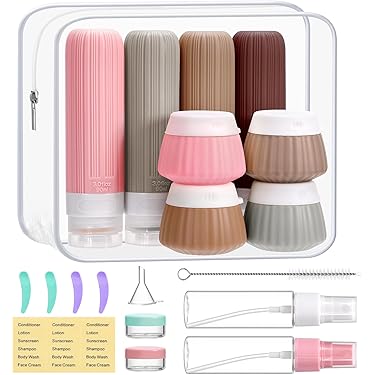 5 Tubes Transparents Vides Pour Fond De Teint - Stylos Cosmétiques Rechargeables - Étui De Voyage Anti-fuite