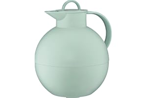 alfi Bola de 0,94 l, verde menta, jarra térmica con cristal templado al vacío alfiDur, 12 h calor/24 h frío, cierre giratorio absolutamente denso, pieza de diseño, jarra térmica, cafetera, tetera, sin