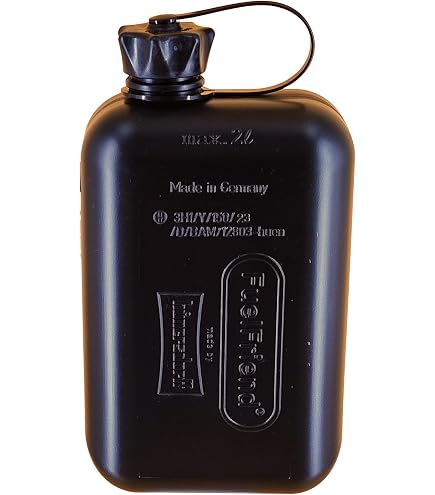 FuelFriend PLUS Extra Strong 1,5 L – Bidon Essence/Moto/Carburant Robuste Noir, Ouverture Pompe, Œillets Sangles, Fabriqué En Allemagne