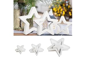YONUARET Silikonformen Gießformen Weihnachten, Kerzenformen Zum Gießen, Sterne Silikonform Weihnachten, Silikon Gießform Kerzenform Gipsformen Zum Gießen, Für Sojawachs Kerzen, Seife, Gips, Handwerk