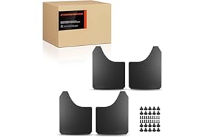 Frankberg 4X Parafanghi universali auto Paraspruzzi davanti e dietro Compatibili con Station Wagon Berlina SUV Compatta Cabriolet Coupé MPV Pickup Camion Tutti i tipi di Carrozzeria Nero 390 * 298 mm