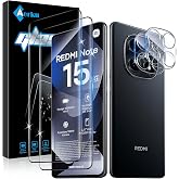 Aerku Screen Protector for Xiaomi Redmi Note 15 5G &amp; Camera Protector | 2 x Tempered Glass &amp; 2 x Camera Lens Protector, 9H An