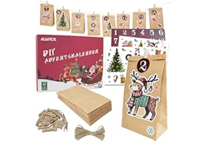‎AUXHCYL AUXHCYL Adventskalender zum Befüllen Tüten, 2025 Weihnachtskalender Selber Machen, 24 Pcs DIY Adventstüten zum Befüllen, Adventkalender Selber Basteln für Kinder & Erwachsene