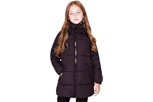 maoo garden Mädchen Winter Langer Puffer Leichter Mantel Dick gepolstert Weiches Fleece Jacke mit Kapuze