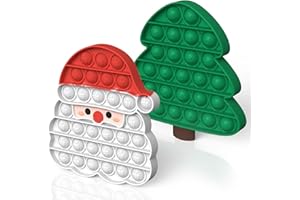 HOUT® 2PCS Weihnachten Pop Fidget Toy Set - Bubble Popit Anti Stress Spielzeug - Christmas Figetttoys Autismus braucht druckentlastendes Poppets - Plopper Spielzeug unter 10 Euro