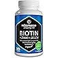 Biotin hochdosiert 10.000 mcg + Selen + Zink für Haarwuchs, Haut & Nägel - Der VERGLEICHSSIEGER* - 365 vegane Tabletten…