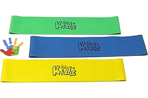 Edz Kidz chair fidget Bands for Children, Kids and Teens. Set of 3 colourful elasticated latex stretchy bands for fidgety feet. 1.3mm thick
