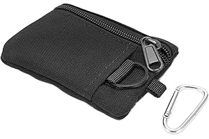 mumisuto Taktyczny pokrowiec na brelok, sprzęt na pasek na zewnątrz EDC Molle Pouch portfel mini przenośne etui na karty portmonetka (czarna)