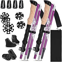 Bastoni Trekking Pieghevoli Glymnis - Alluminio 7075, 5 Sezioni, Punta In Carburo Di Tungsteno - Foto 8