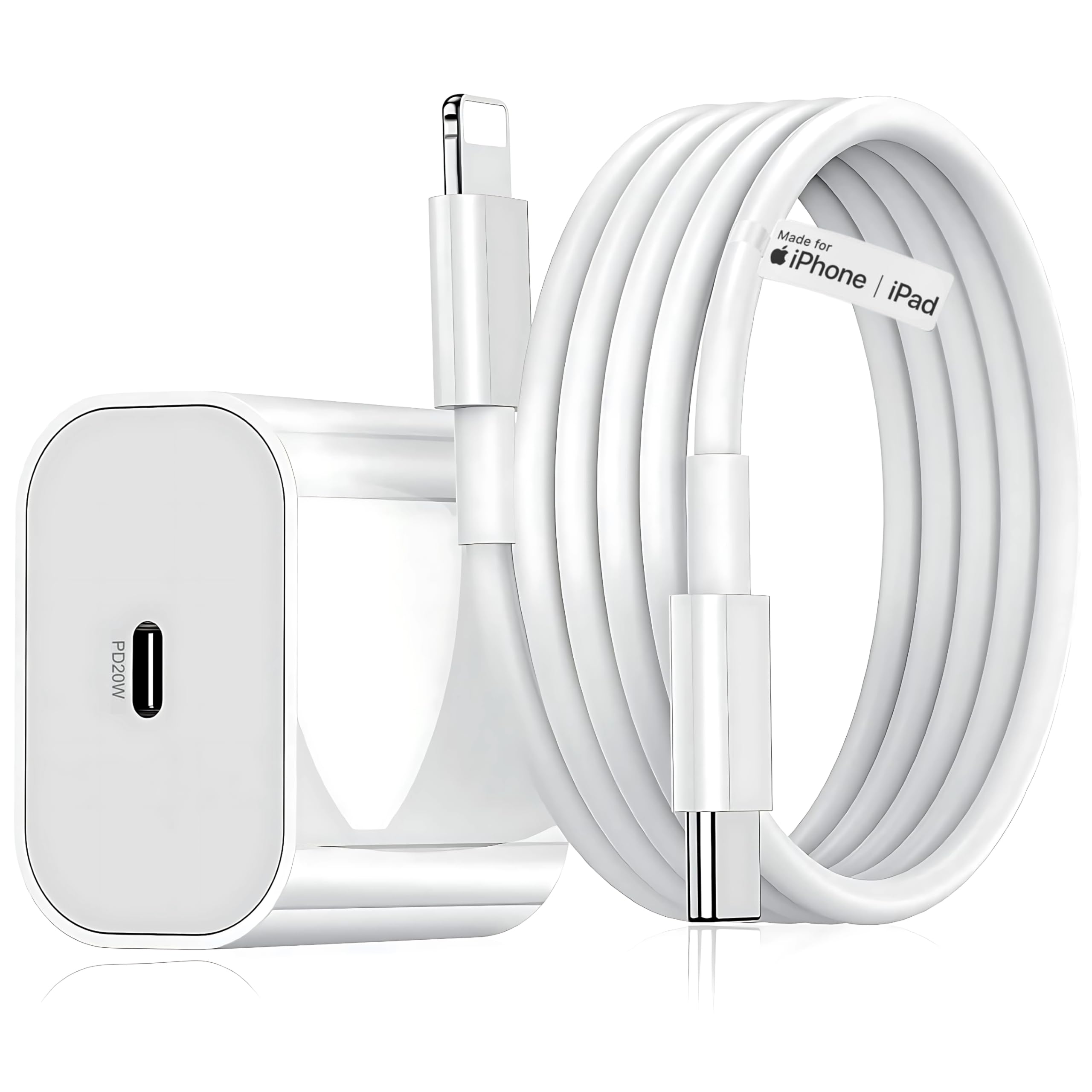 20W Original (MFi-Certified) Super Fast Charger & Lightning Cable Compatible With iPhone 14 ProMax /14 Pro /14 Plus /14,iPhone 13 Pro Max /13 Pro /13 Plus /13 Mini/13, iPhone 12/11/ X/8/7/6 Series