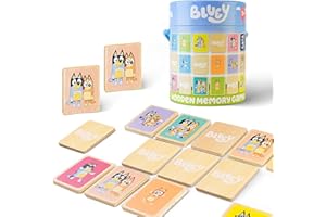 Bluey Memory Game for Kids – Matching Card Games with Bluey Characters – Toddler Learning Toy for Ages 2+ – Family Travel Games – Portable Games with Bluey's Characters – Fun Gift for Boys & Girls