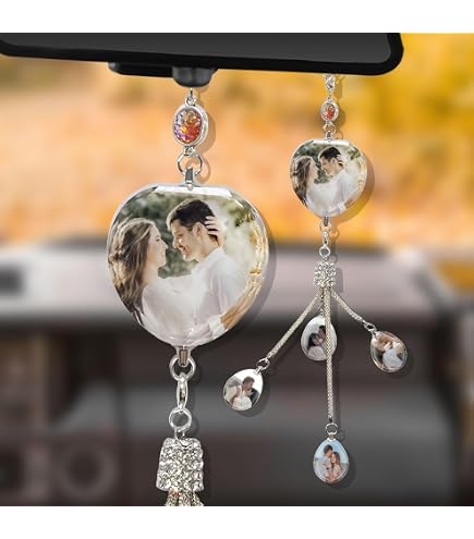 Pendentif Photo Personnalisé Pour Rétroviseur – En Acrylique – Déco Voiture Cool – Cadeau Original - 2