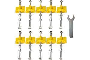 DZDSBB 10 Pcs Kit Livellamento Piastrelle,Livellamento Piastrelle,Localizzatore Manuale Piastrelle,Regolatore Di Altezza,Posizionatore Livellatore,Ceramica Filettatura Fine Strumento Per La Costruzione