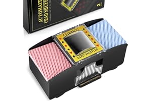Nileole 2/6 Decks Automatic Card Shuffler, Electric Shuffler for UNO, Phase 10, Skip-BO, Texas Hold'em, Poker, Home Card Games, Cards Against Humanity