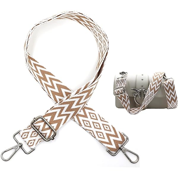 Brede schoudertasriem, verstelbare vervangende tasriem met metalen draaibare haken, zachte canvas portemonnee, schouderriem, riem, koerierstas verwisselbare riem voor crossbody-handtas (goud-gebroken