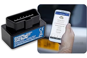 STREETWIZE ACCESSORIES Streetwize - Wireless WIFI OBDII Code Port Reader For iOS/Android Phones, Tablets, PCs and Macs, OBD2 Reader Vehicle Diagnostic Reader with Codes Manual (SWOBD3)