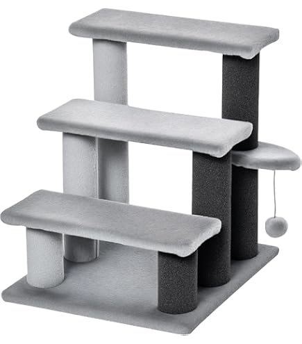 Scala Per Animali Domestici Tectake - Rivestita In Peluche, Antiscivolo, Per Letti E Divani - Foto 8