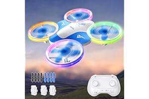 Korffe Mini Drohne für Kinder Spielzeug ab 6 7 8 9 10+ Jahre Jungen,RC Flugzeug Spielzeug Drone für Kinder und Anfänger mit LED Lichter Indoor & Outdoor Geschenke für Jungen und Mädchen