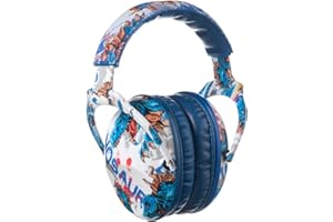 PROTEAR Protections auditives SNR 28 dB pour enfants - Casque Anti Bruit Enfant idéale pour les enfants sous les feux d'artifice,les événements sportifs et les environnements bruyants(Bleu,Dinosaur)