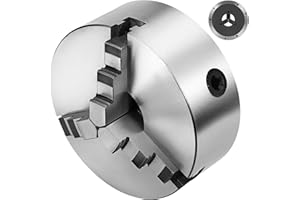 Mophorn K11-200 Mandril para Torno 3 Mordazas K11-200 Portabrocas Autocentrante Reversible Acero Endurecido 200 mm, Mandíbula de Torno de Alta Resistencia Precisión y Adaptabilidad, Mandril Torno