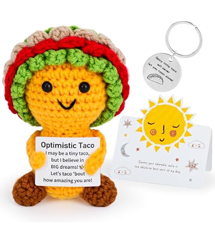 Positiv Fries & Taco Häkelset – Emotionale Unterstützung, Gehäkeltes Essen Als Deko